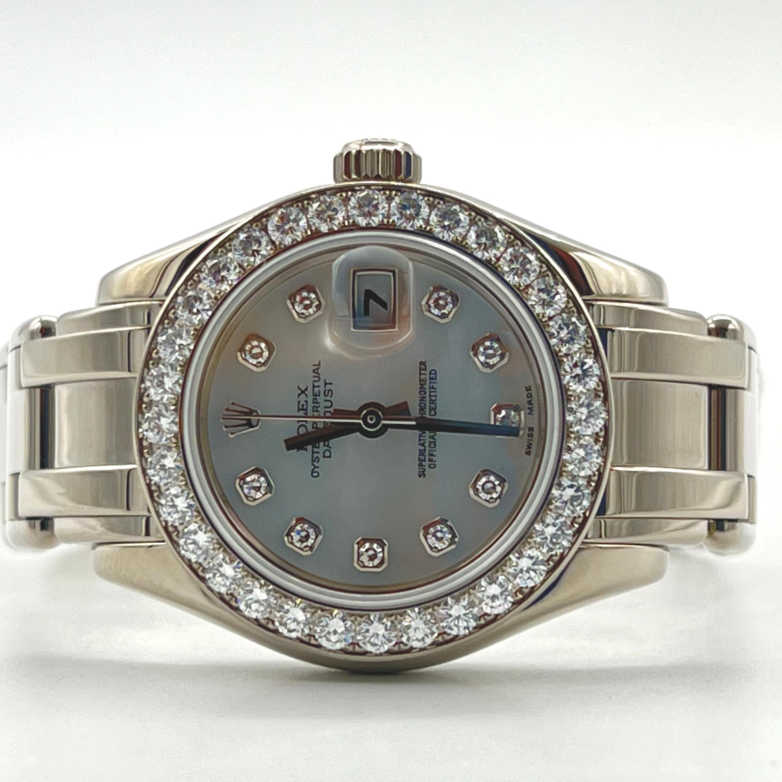 Taille ronde Rolex Datejust Pearlmaster pour femmes, réf. 80299 en vente