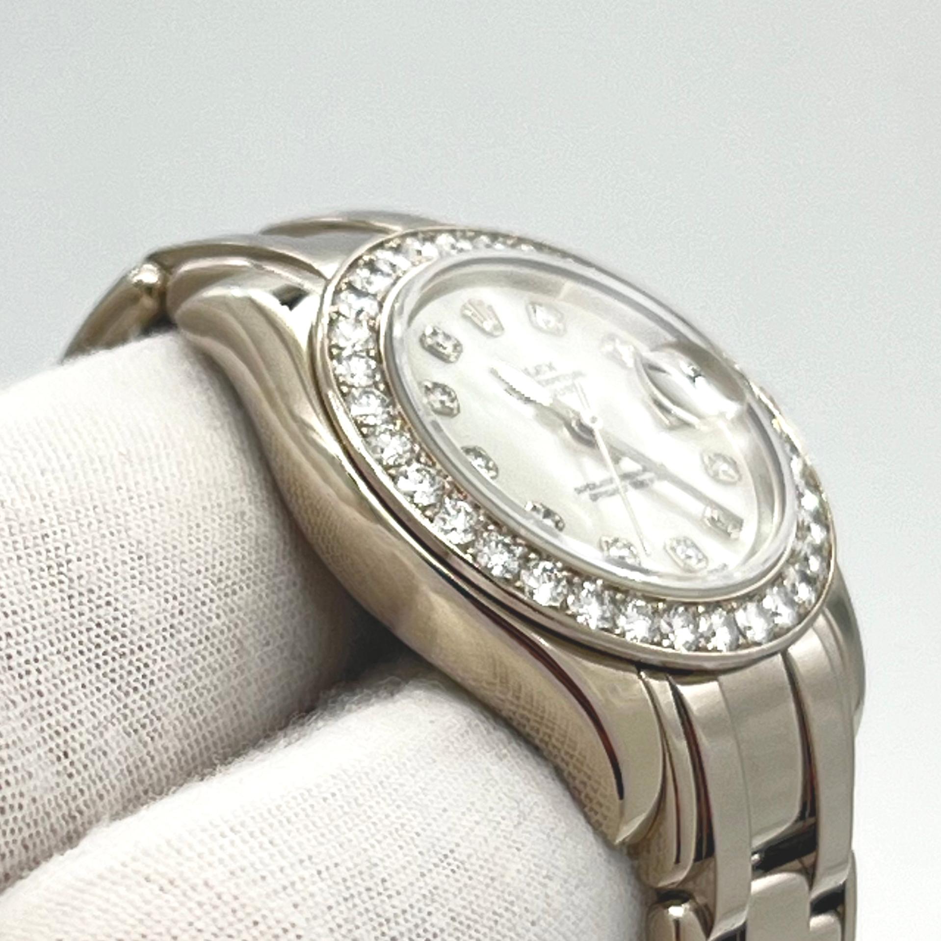 Round Cut Rolex Datejust Pearlmaster Ladies, Ref. 80299 For Sale