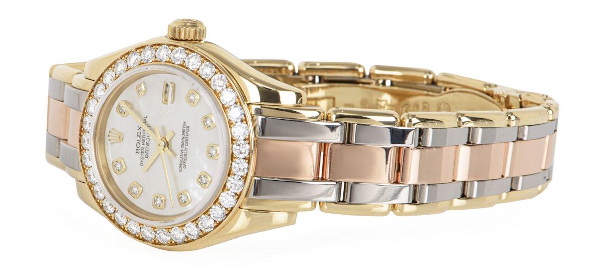 Women's Rolex Datejust Pearlmaster Tridor 80298 Watch