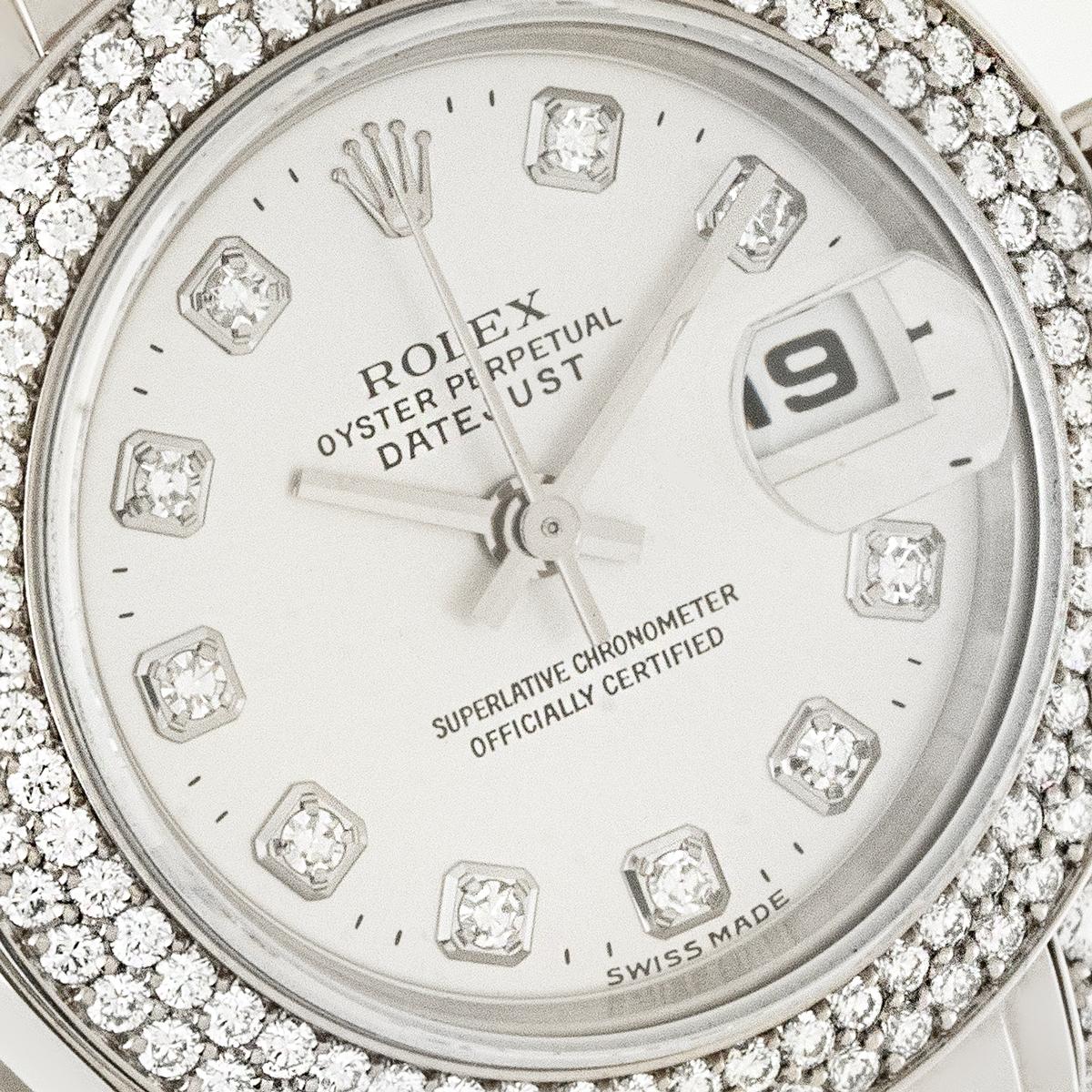 Rolex Datejust Pearlmaster Weißgold Diamant Set 29mm 80359 (Rundschliff) im Angebot