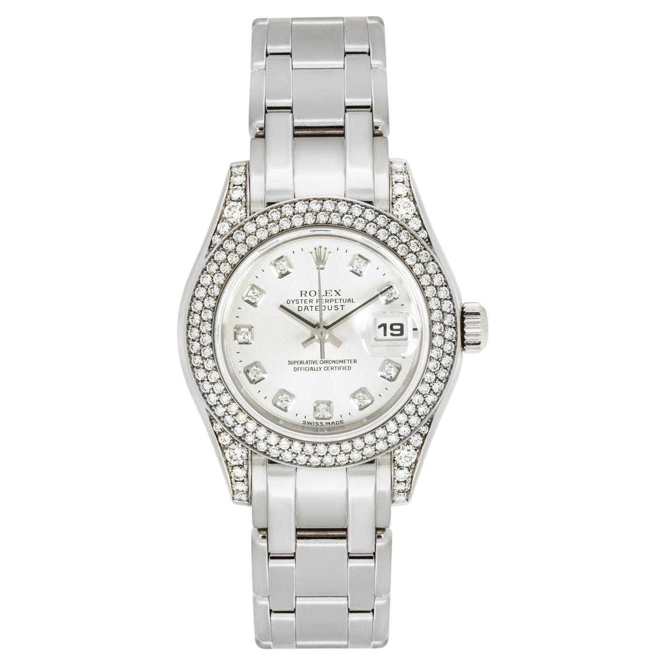 Rolex Datejust Pearlmaster Weißgold Diamant Set 29mm 80359