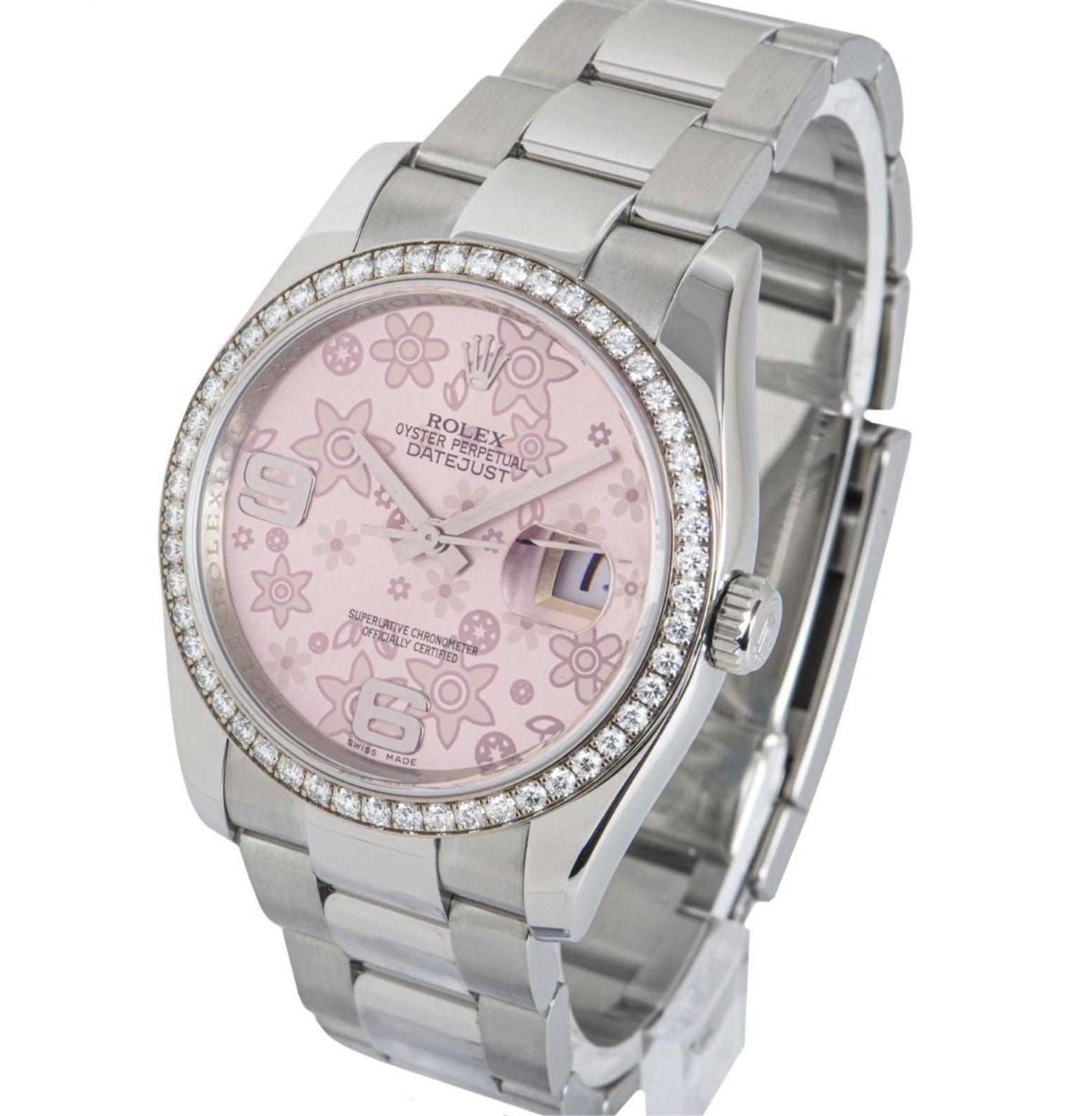 rolex floral dial with diamonds