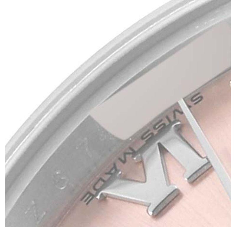 Rolex Datejust Pink Roman Dial Steel Ladies Watch 179160 Box Card 2