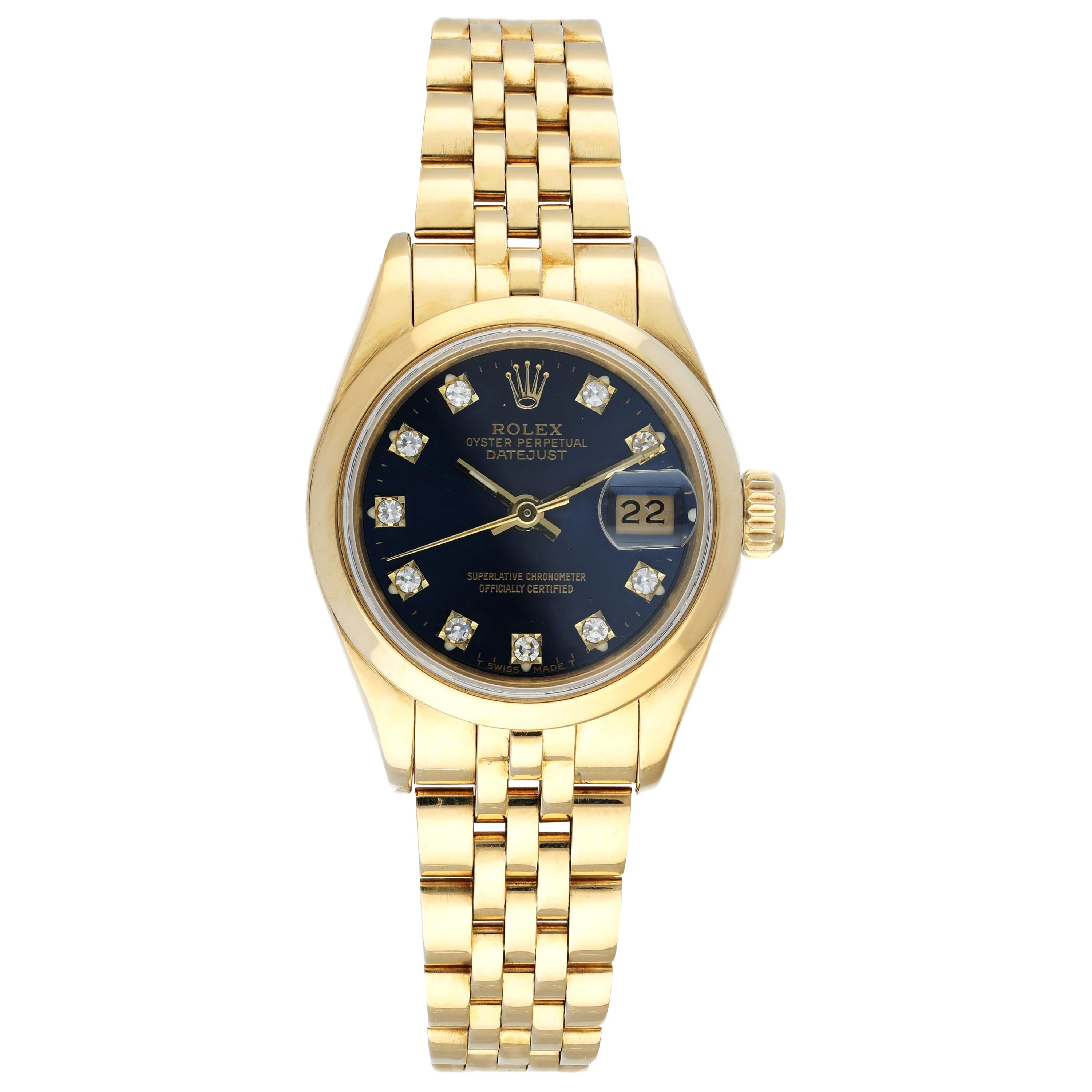 Rolex Datejust President 69168 Ladies Watch For Sale