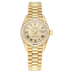 Vintage Rolex Datejust President 69268 Diamond Ladies Watch