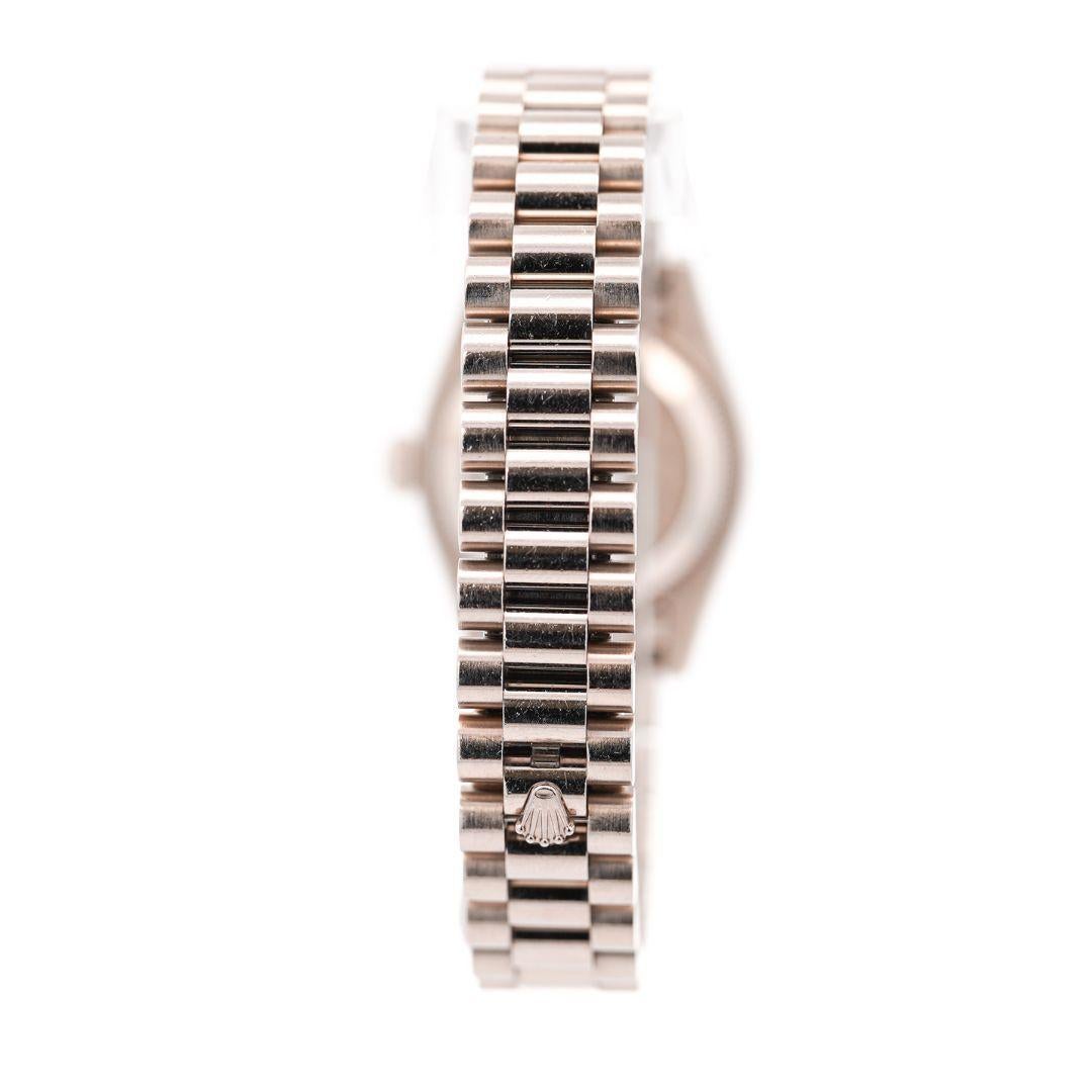 Rolex DateJust President Bracelet 26mm 18K White Gold Factory Diamond Dial In Excellent Condition For Sale In Miami, FL