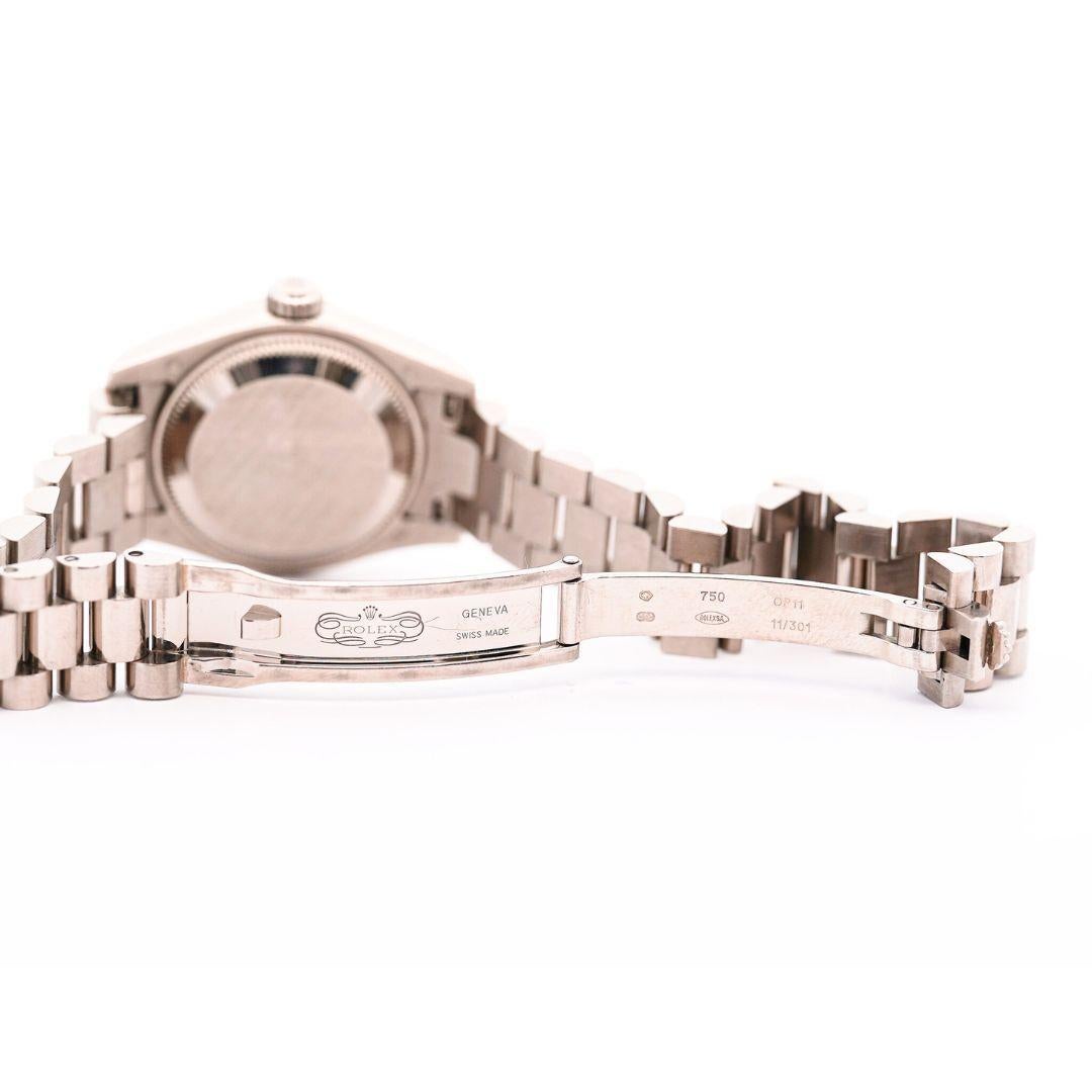 Rolex DateJust President Bracelet 26mm 18K White Gold Factory Diamond Dial For Sale 1