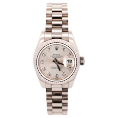 Rolex DateJust President Brazalete 26mm Oro Blanco 18K Esfera Diamante Fábrica