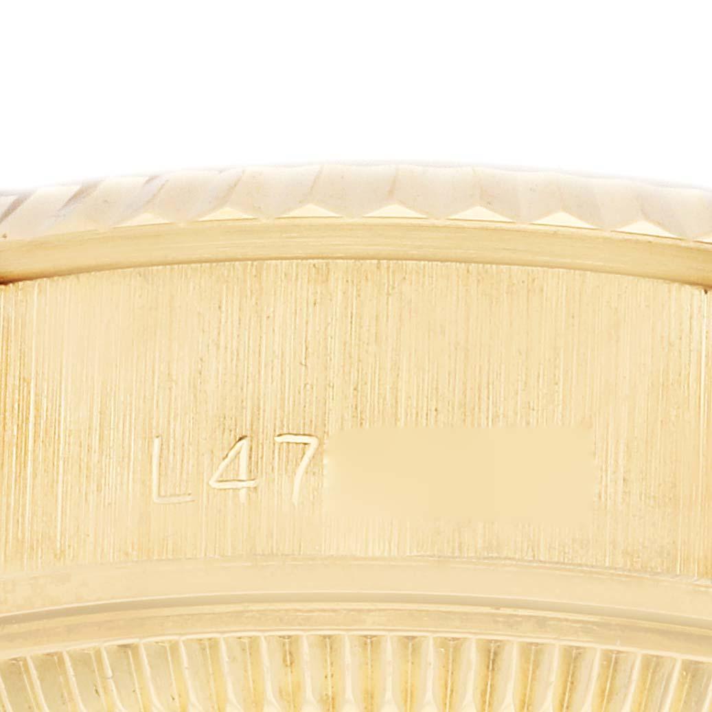 Rolex Datejust President Champagner-Diamant-Zifferblatt Gelbgold Damenuhr 69178 im Angebot 1