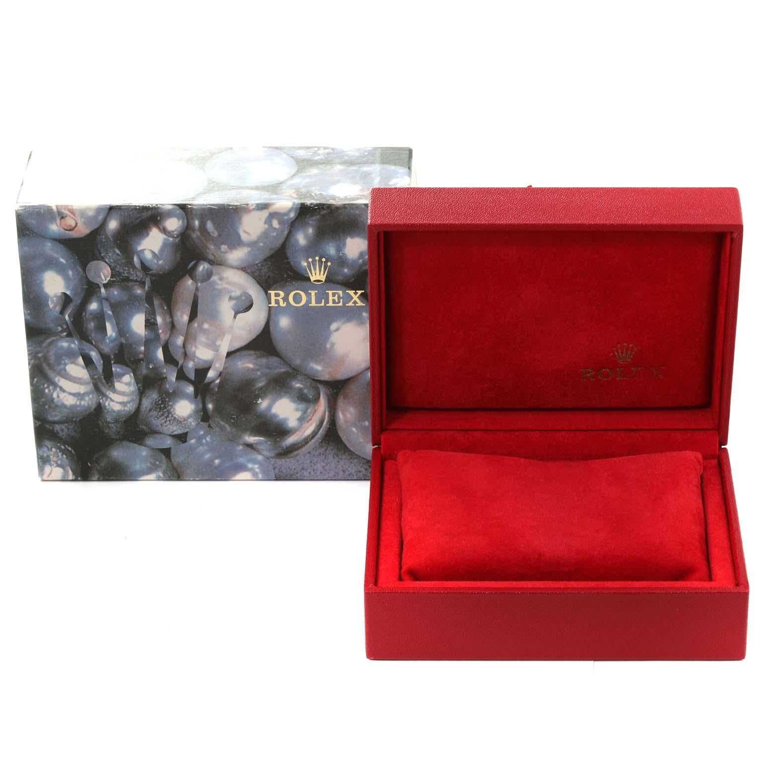 Rolex Montre Datejust President avec cadran en diamant et finition écorce, pour femmes 69278 en vente 5