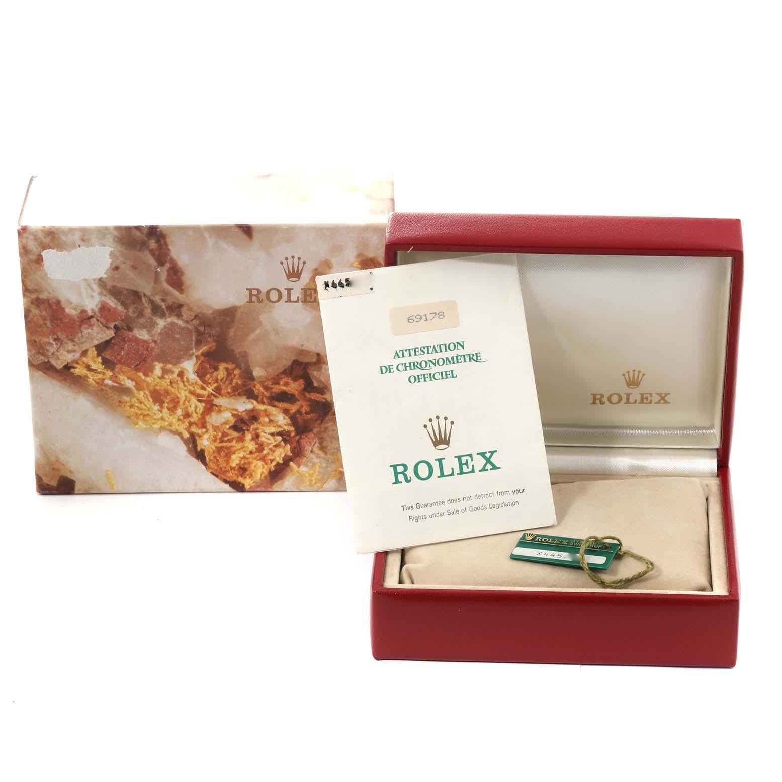 Rolex Datejust President Diamond Dial Yellow Gold Ladies Watch 69178 Box Papers 7