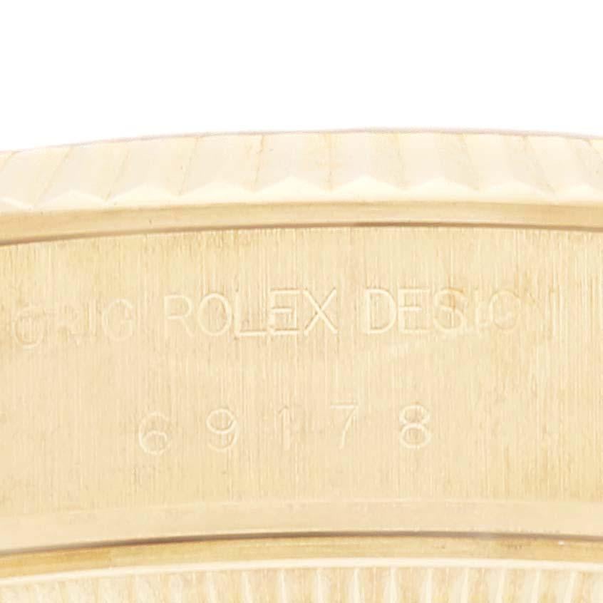 Rolex Datejust President Damenuhr 69178 aus Gelbgold mit Diamant-Zifferblatt und Zifferblatt 3