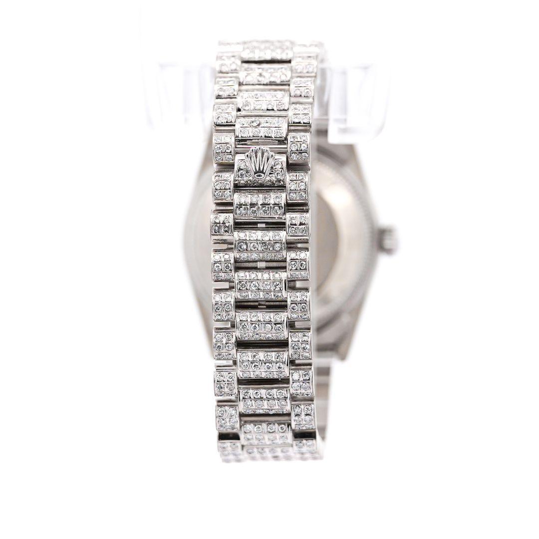 Rolex DateJust President Diamond & Sapphire Encrusted Watch With Box For Sale 1