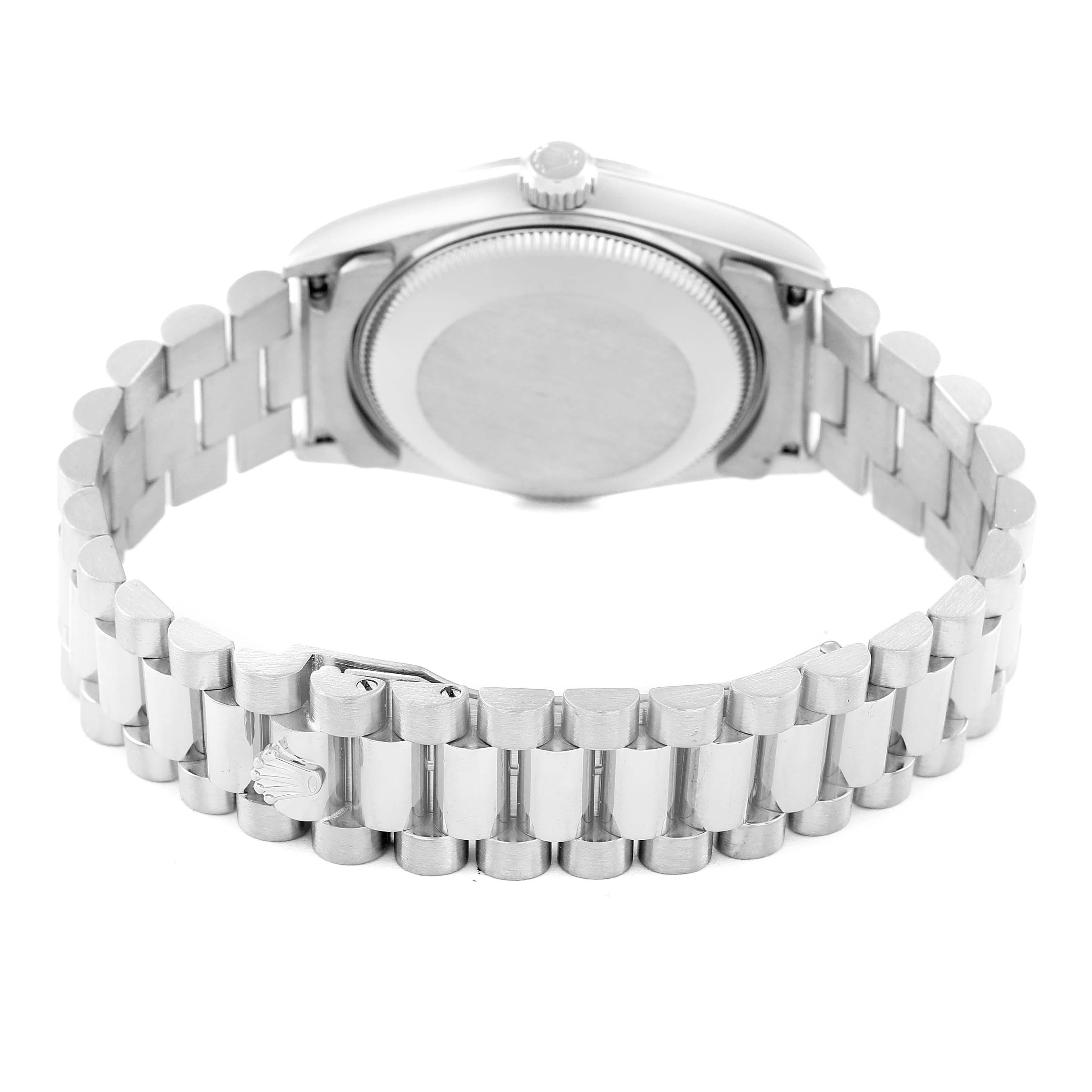 Rolex Datejust President Midsize White Gold Diamond Ladies Watch 78279 4