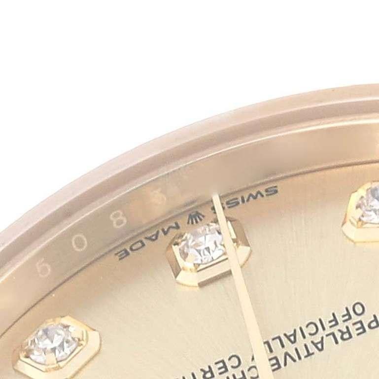 Rolex Datejust President Midsize Yellow Gold Diamond Watch 278278 Box Card 2