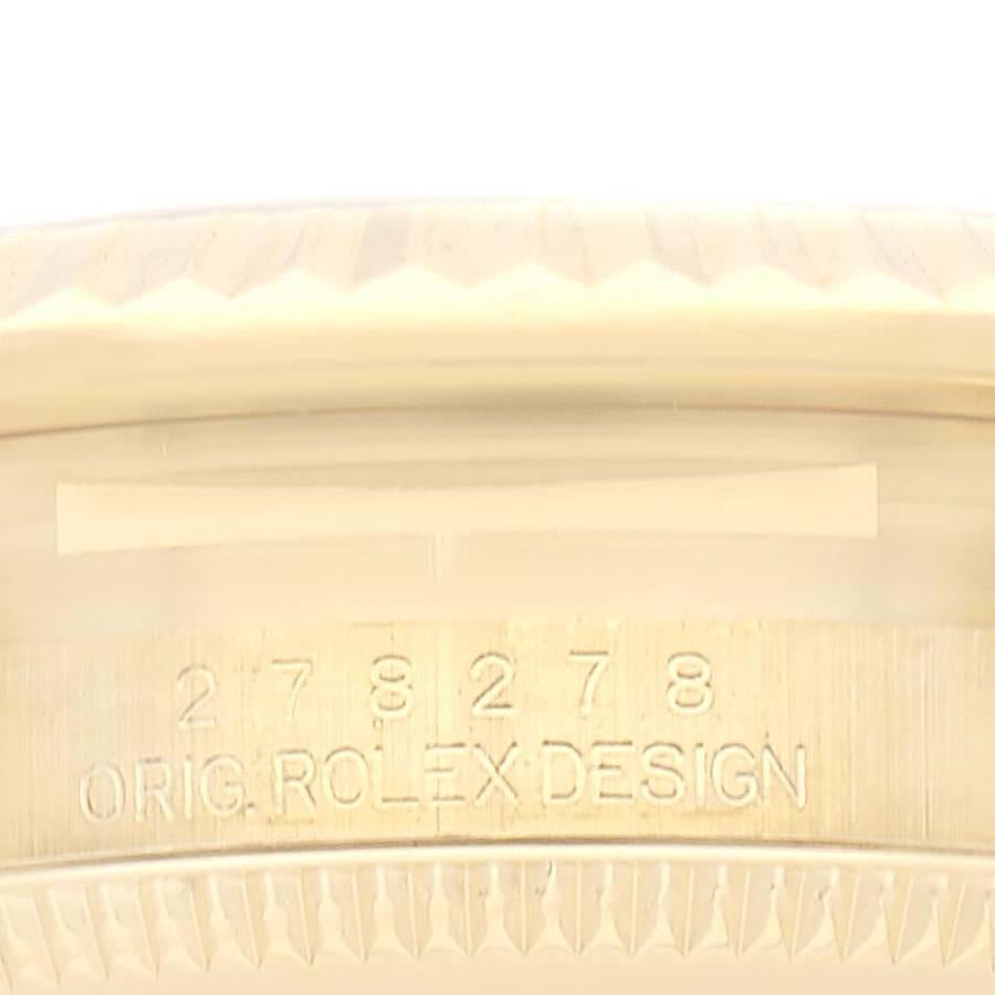 Rolex Datejust President Midsize Yellow Gold Diamond Watch 278278 Box Card 3