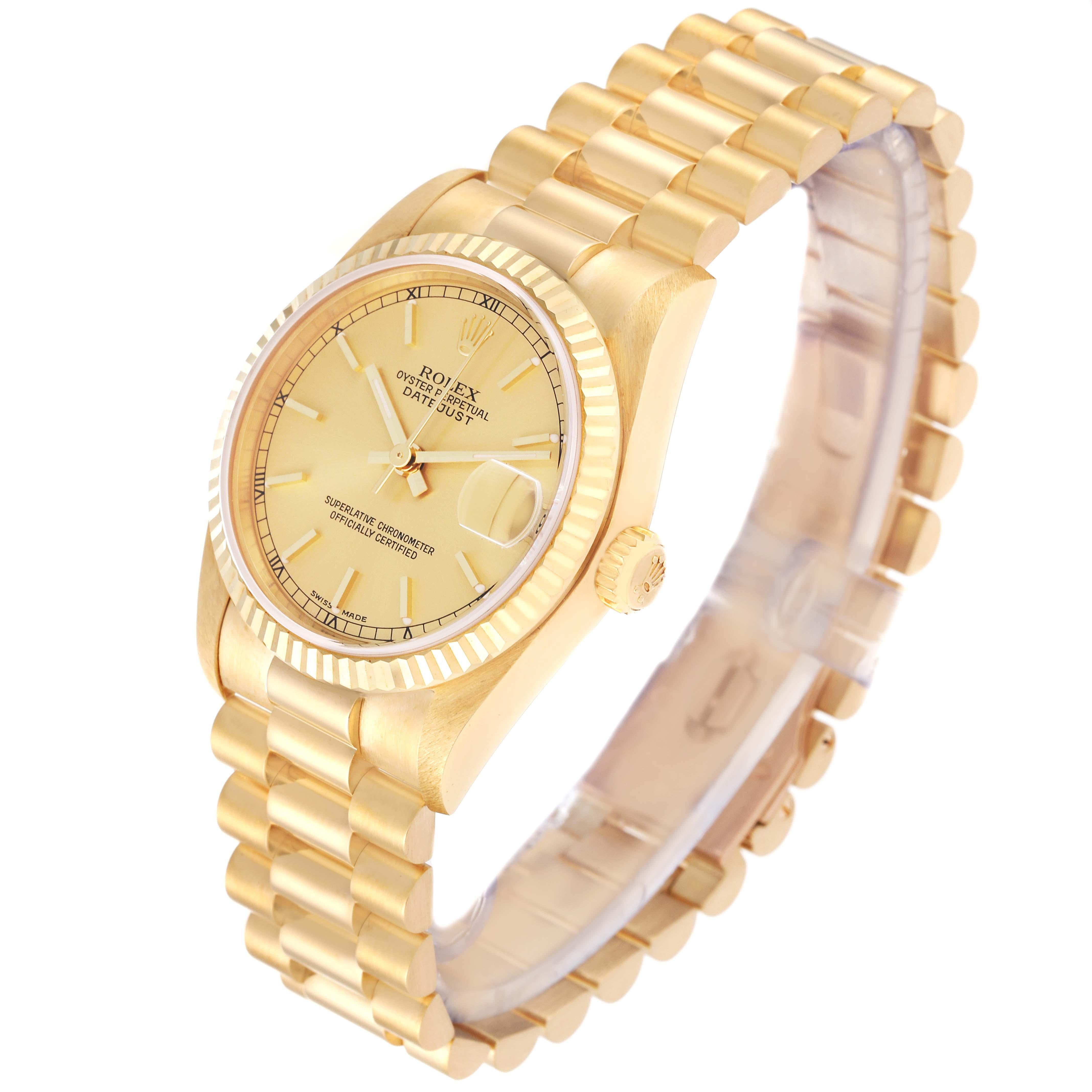 Rolex Datejust President Midsize Yellow Gold Ladies Watch 78278 For Sale 1
