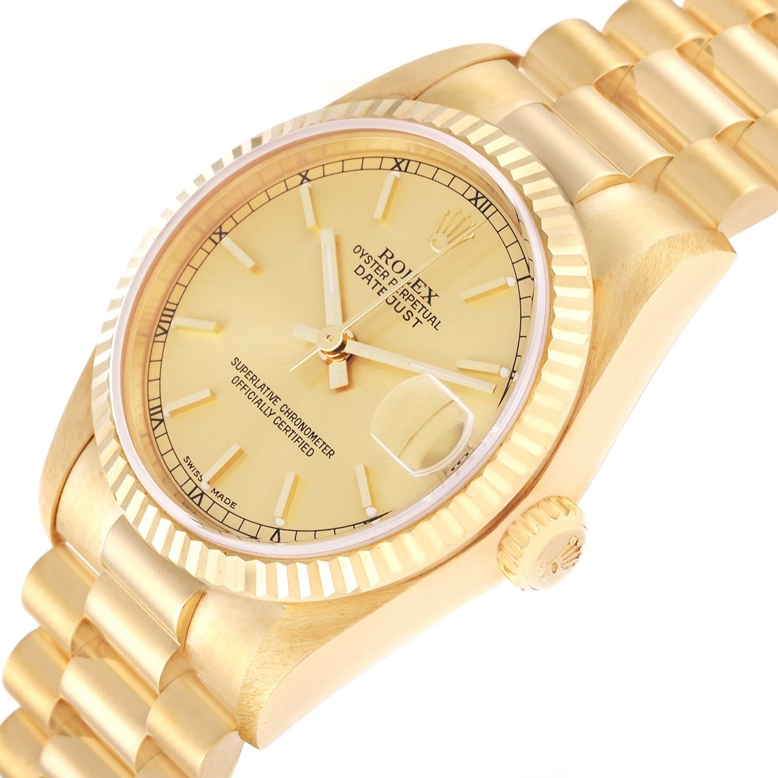 Rolex Datejust President Midsize Yellow Gold Ladies Watch 78278 For Sale 4