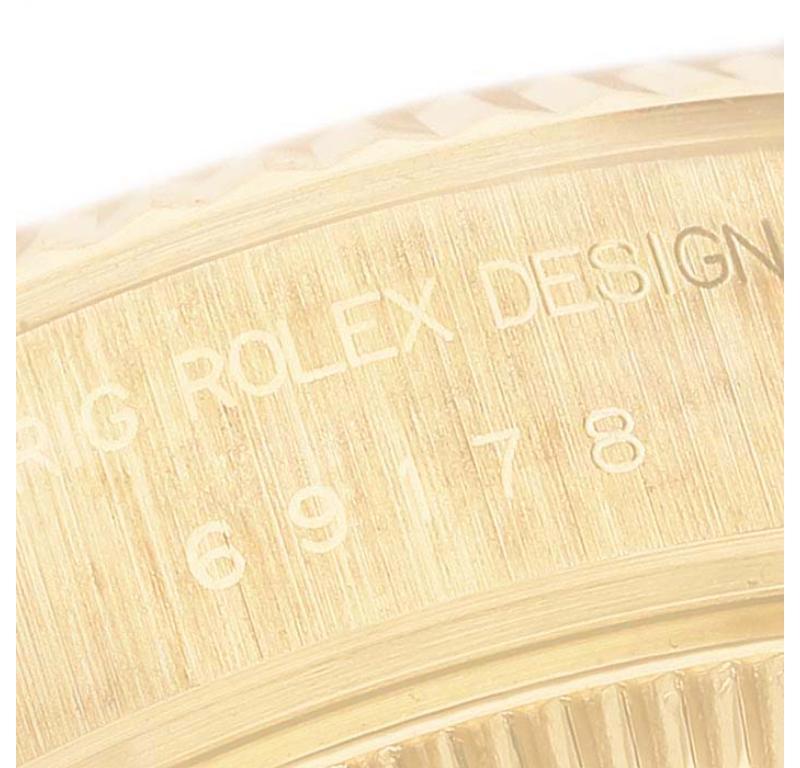Rolex Datejust President Mother Of Pearl Dial Yellow Gold Ladies Watch 69178 2