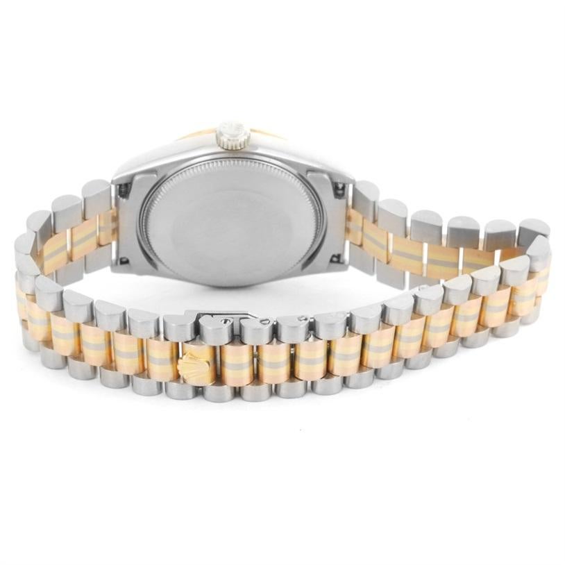 Rolex Datejust President Tridor 18 Karat Gold Diamond Midsize Watch 68279 6