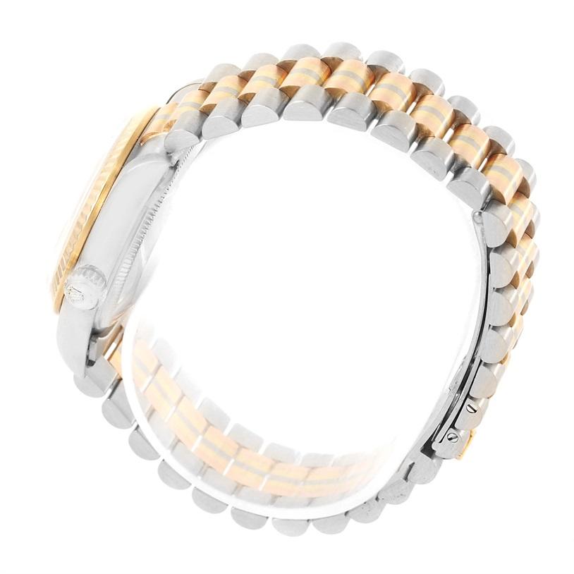 Women's Rolex Datejust President Tridor 18 Karat Gold Diamond Midsize Watch 68279