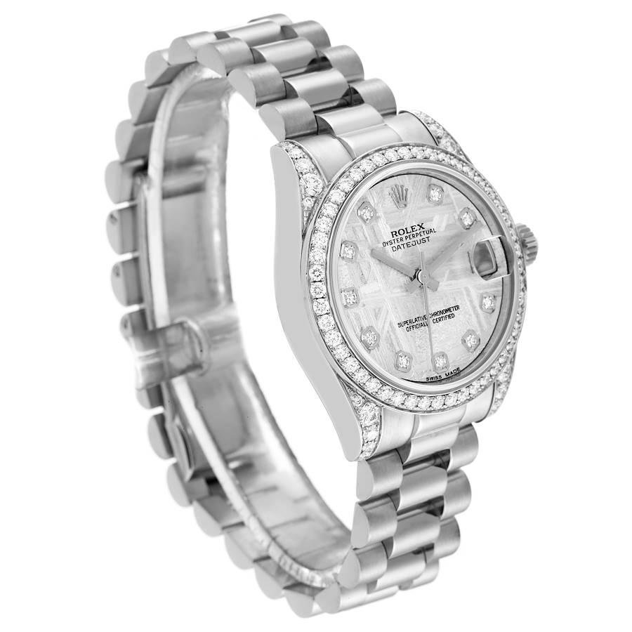 Rolex Datejust President Weißgold Meteorit-Diamant-Zifferblatt Damenuhr 178159 im Zustand „Hervorragend“ im Angebot in Atlanta, GA