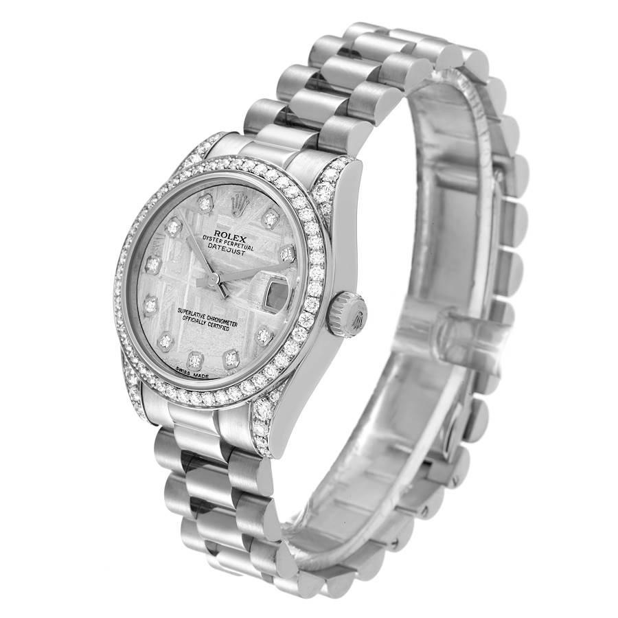 Rolex Datejust President Weißgold Meteorit-Diamant-Zifferblatt Damenuhr 178159 im Angebot 1