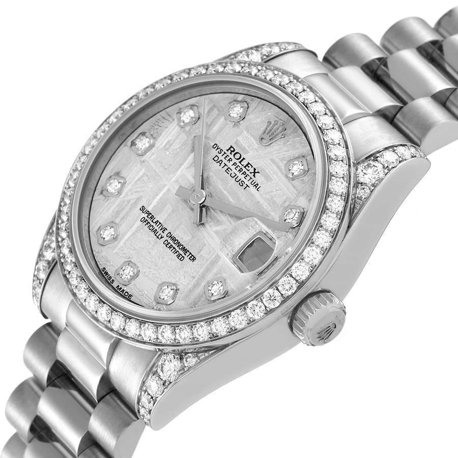 Rolex Datejust President Weißgold Meteorit-Diamant-Zifferblatt Damenuhr 178159 im Angebot 2