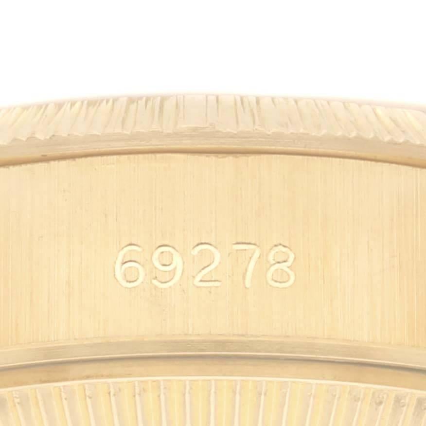Rolex Datejust President Gelbgold Bark Finish Damenuhr 69278 Box Papiere 3