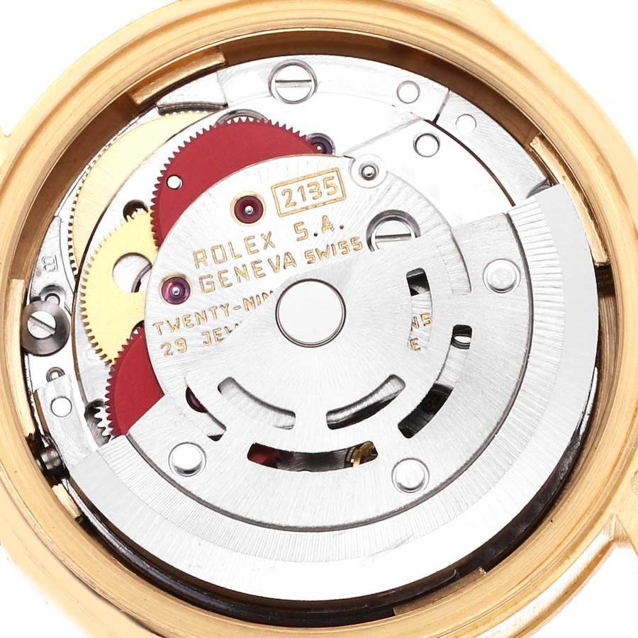 Rolex Datejust President Gelbgold Bark Finish Damenuhr 69278 Box Papiere 5