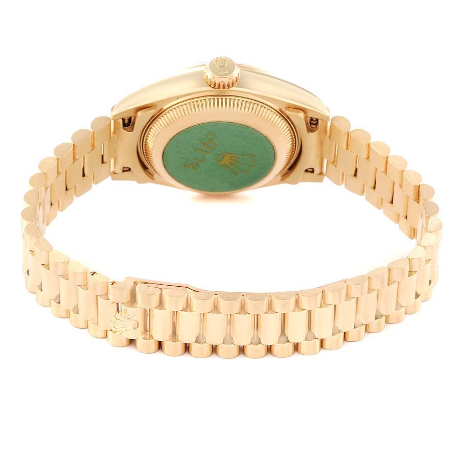 Rolex Datejust President Yellow Gold Champagne Dial Ladies Watch 69178 For Sale 5