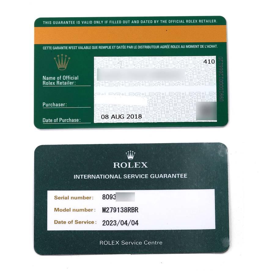 Rolex Datejust President Gelbgold Diamant-Lünette Damenuhr 279138 Box Card im Angebot 8