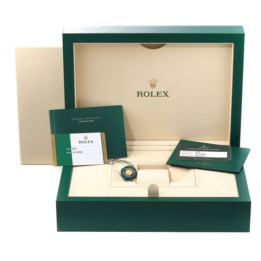 Rolex Datejust President Gelbgold Diamant-Lünette Damenuhr 279138 Box Card im Angebot 9