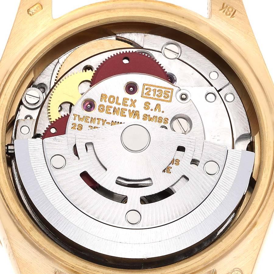 Rolex Datejust President Yellow Gold Diamond Bezel Myriad Dial Watch 69128 For Sale 1