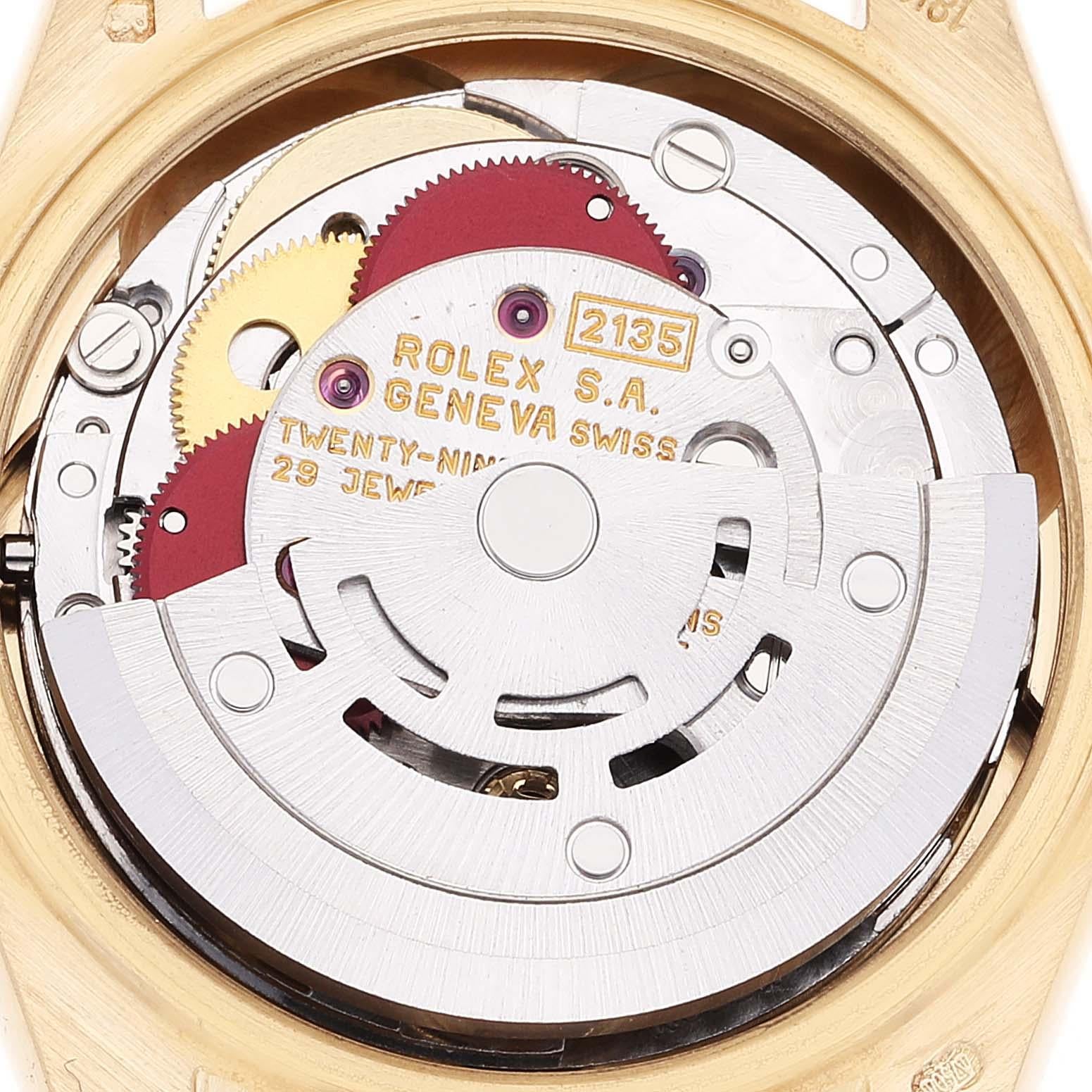 Rolex Datejust President Yellow Gold Diamond Dial Ladies Watch 69178 3