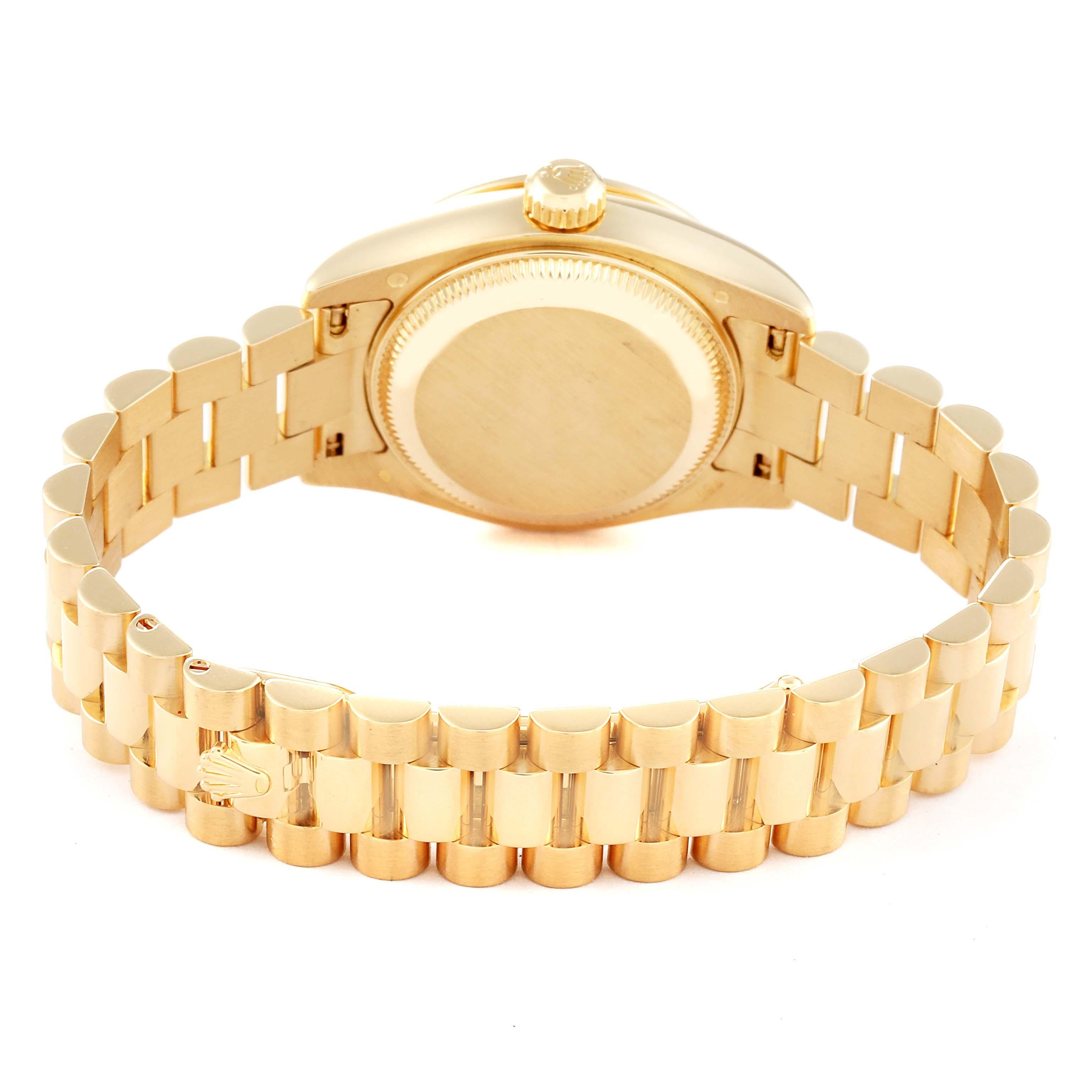 Rolex Datejust President Yellow Gold Diamond Ladies Watch 179138 For Sale 6