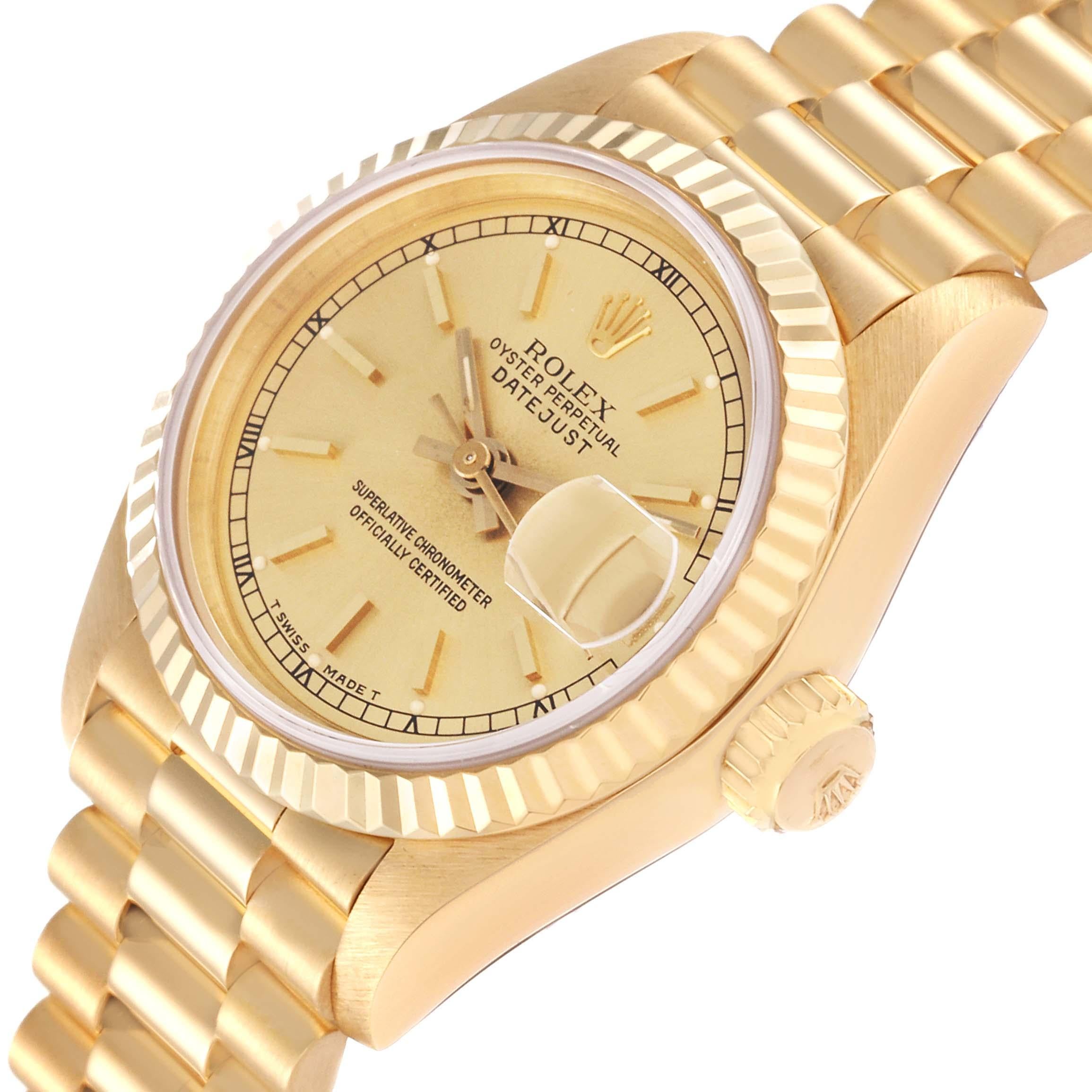 Rolex Datejust President Yellow Gold Ladies Watch 69178 1