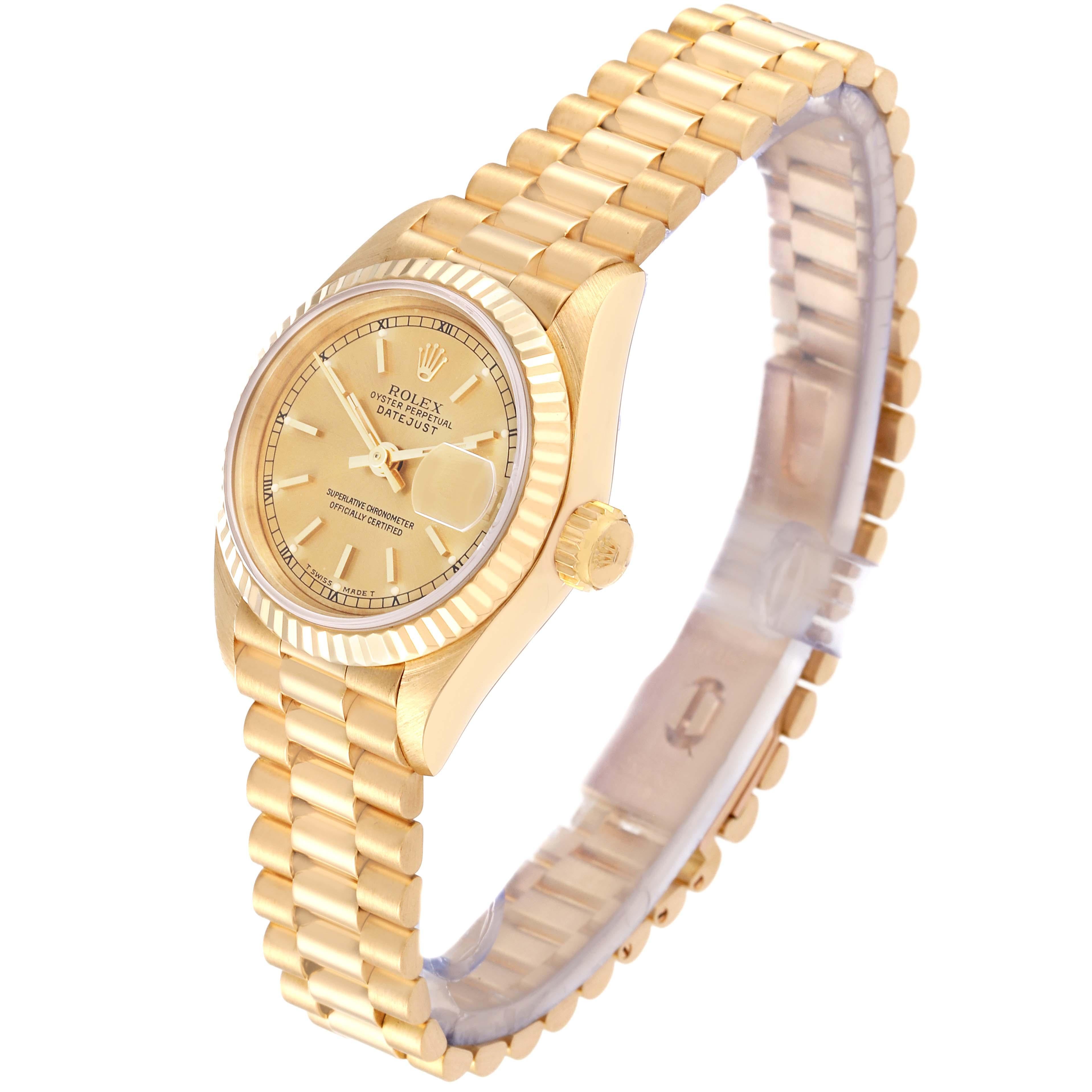 Rolex Datejust President Yellow Gold Ladies Watch 69178 5