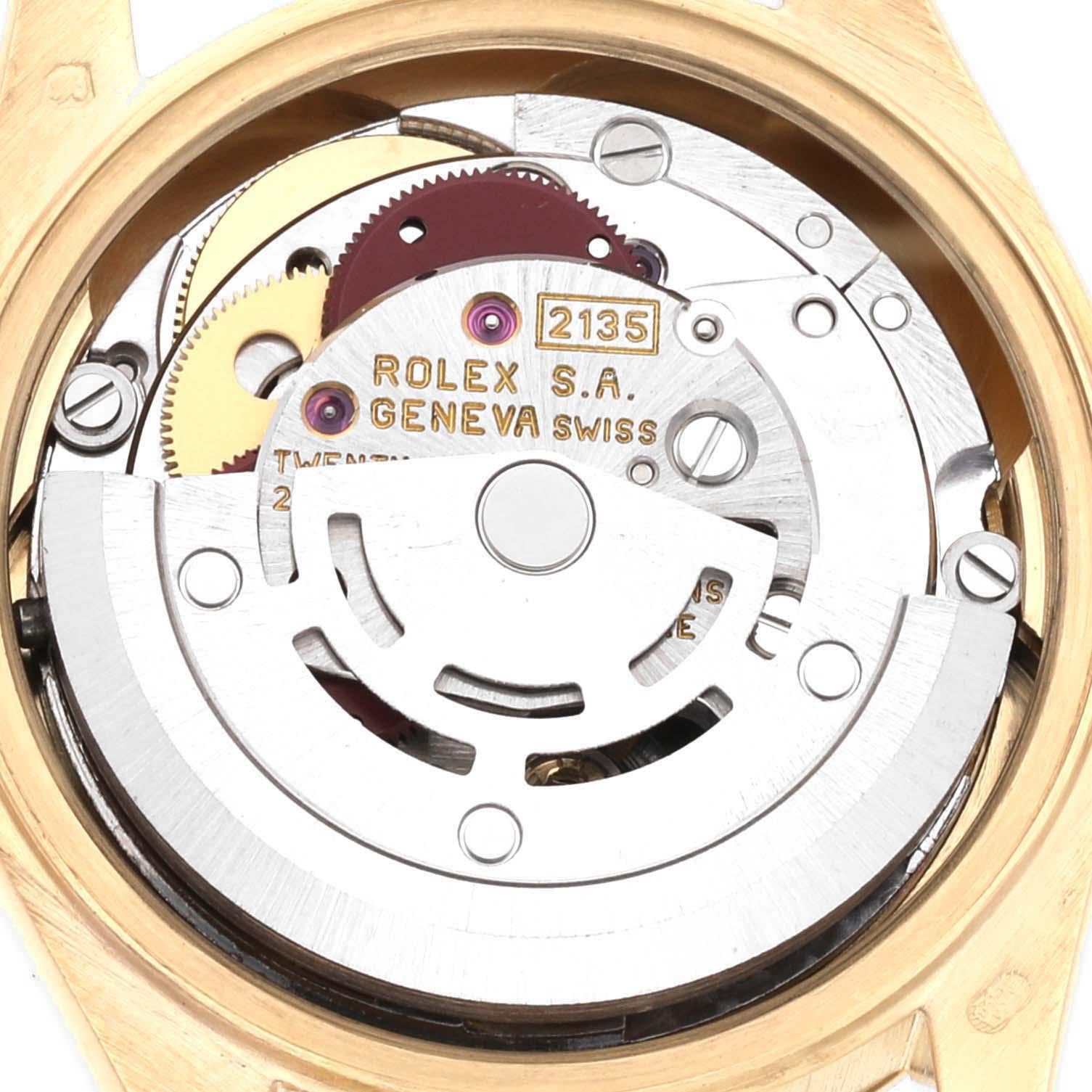 Rolex Montre Datejust President en or jaune pour femmes 69178 papiers en vente 2