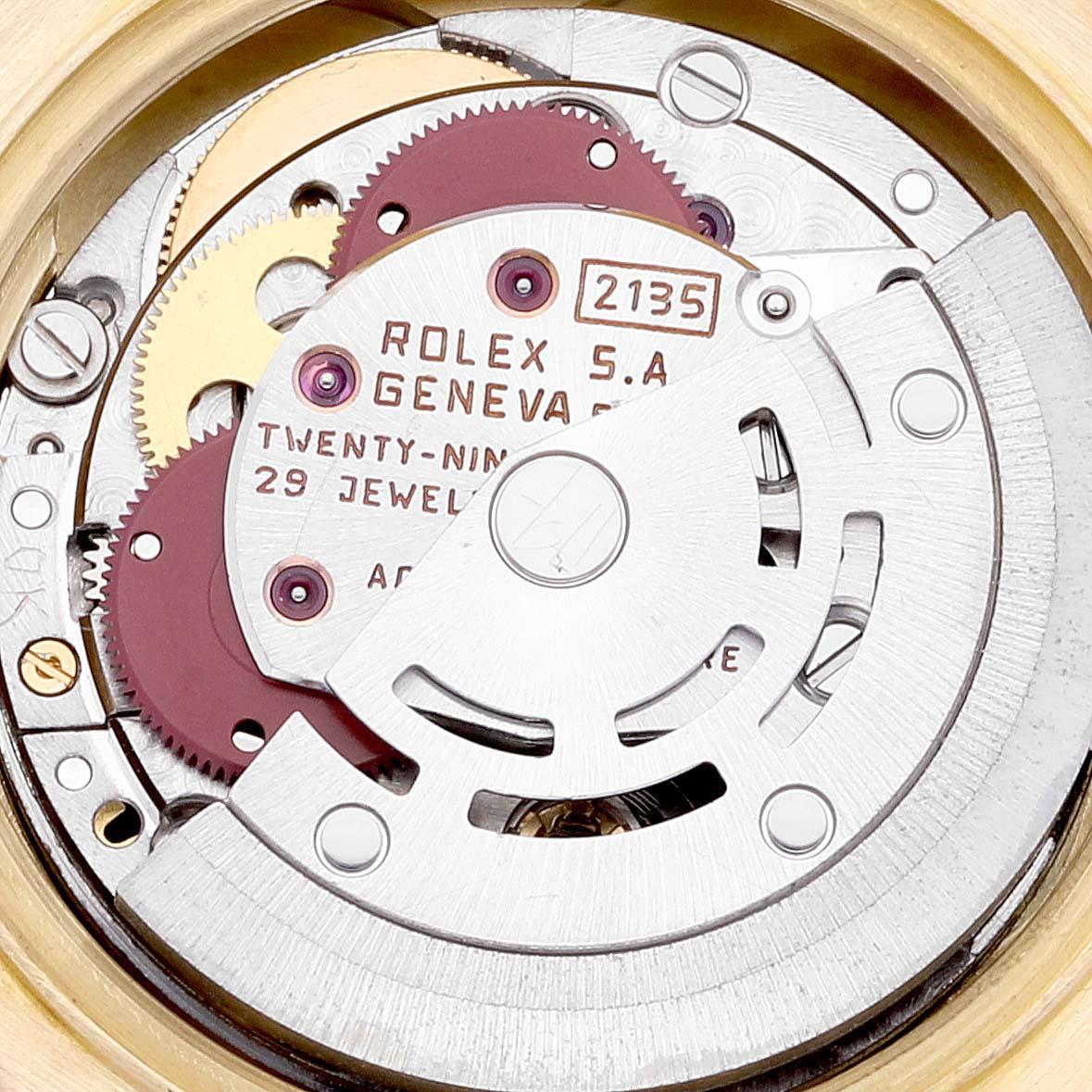 Rolex Datejust President Yellow Gold Vignette Diamond Dial Ladies Watch 69178 2