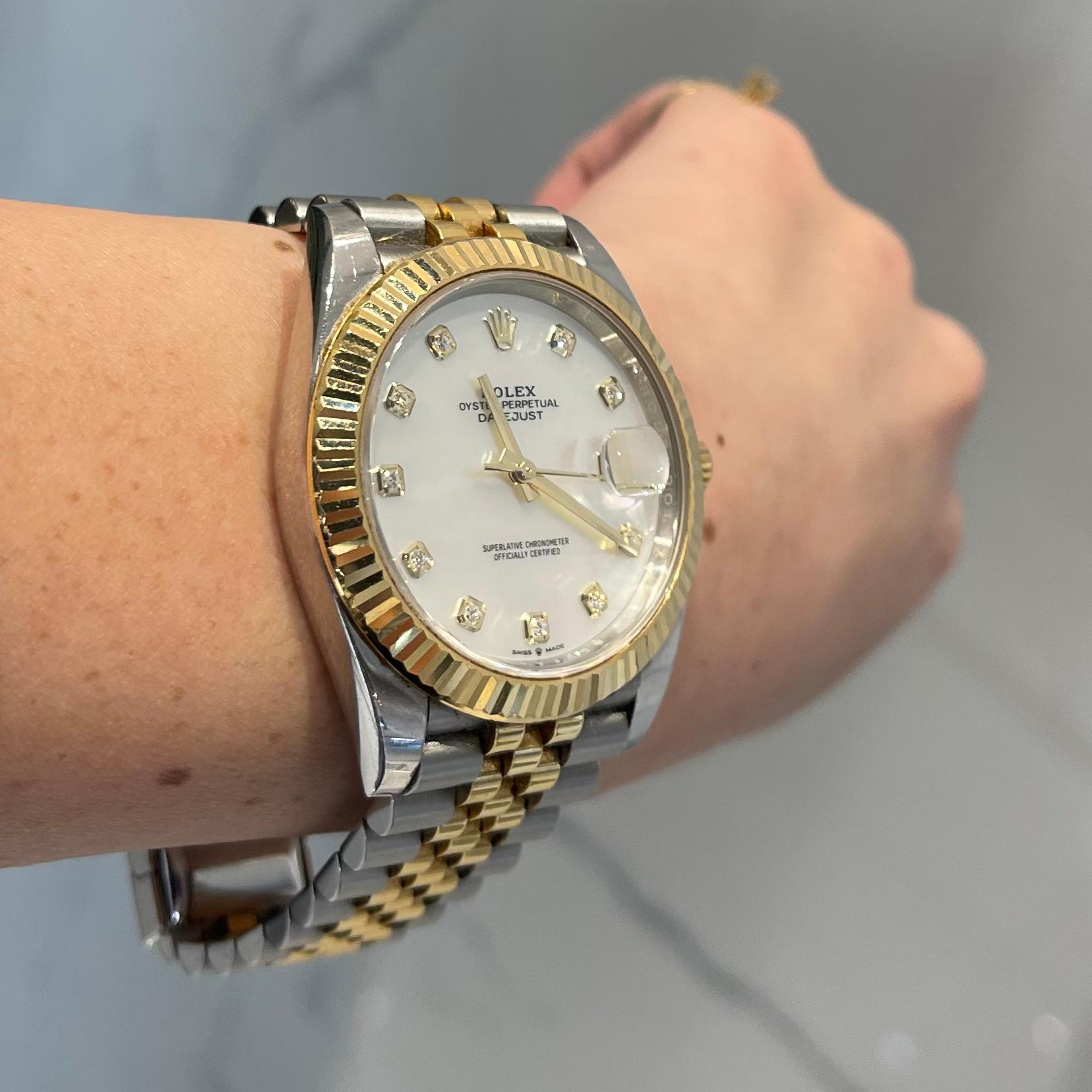 Rolex Datejust Ref. 126333 41mm Perlmutt Zifferblatt Zweifarbige Uhr 3