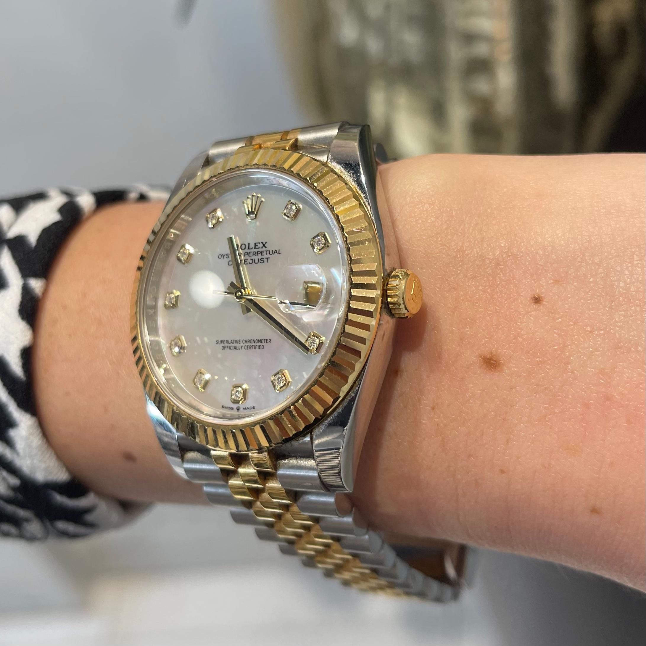 Rolex Datejust Ref. 126333 41mm Perlmutt Zifferblatt Zweifarbige Uhr 4