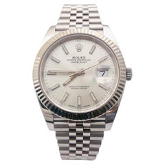 Rolex DateJust Ref. 126334 Silver Dial with Fluted Bezel & Jubilee Band