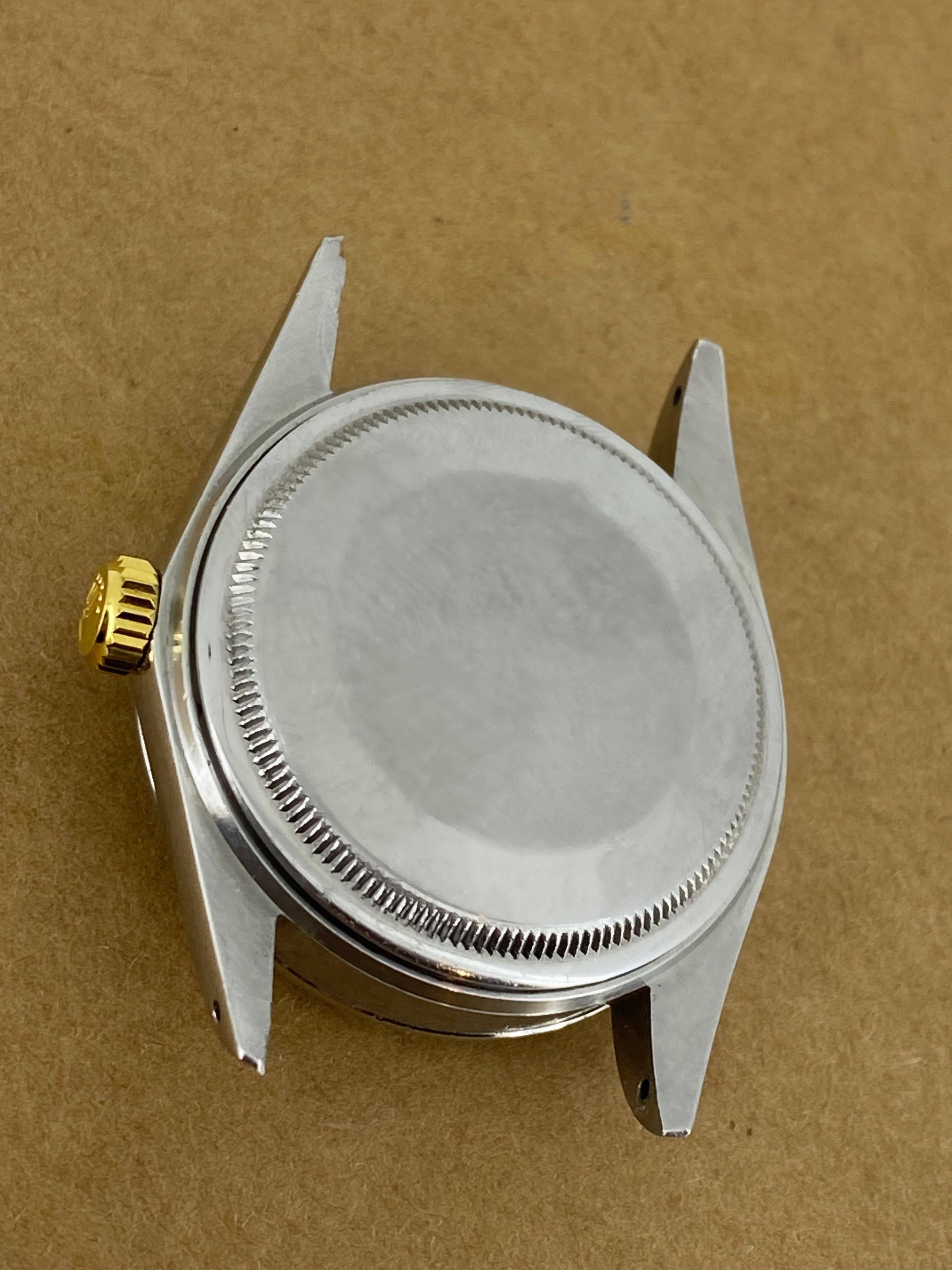 Rolex DateJust ref 16000 S/Stahl 36mm Gehäuse, 18K Gold Rolex Lünette, Glas, Krone im Angebot 2