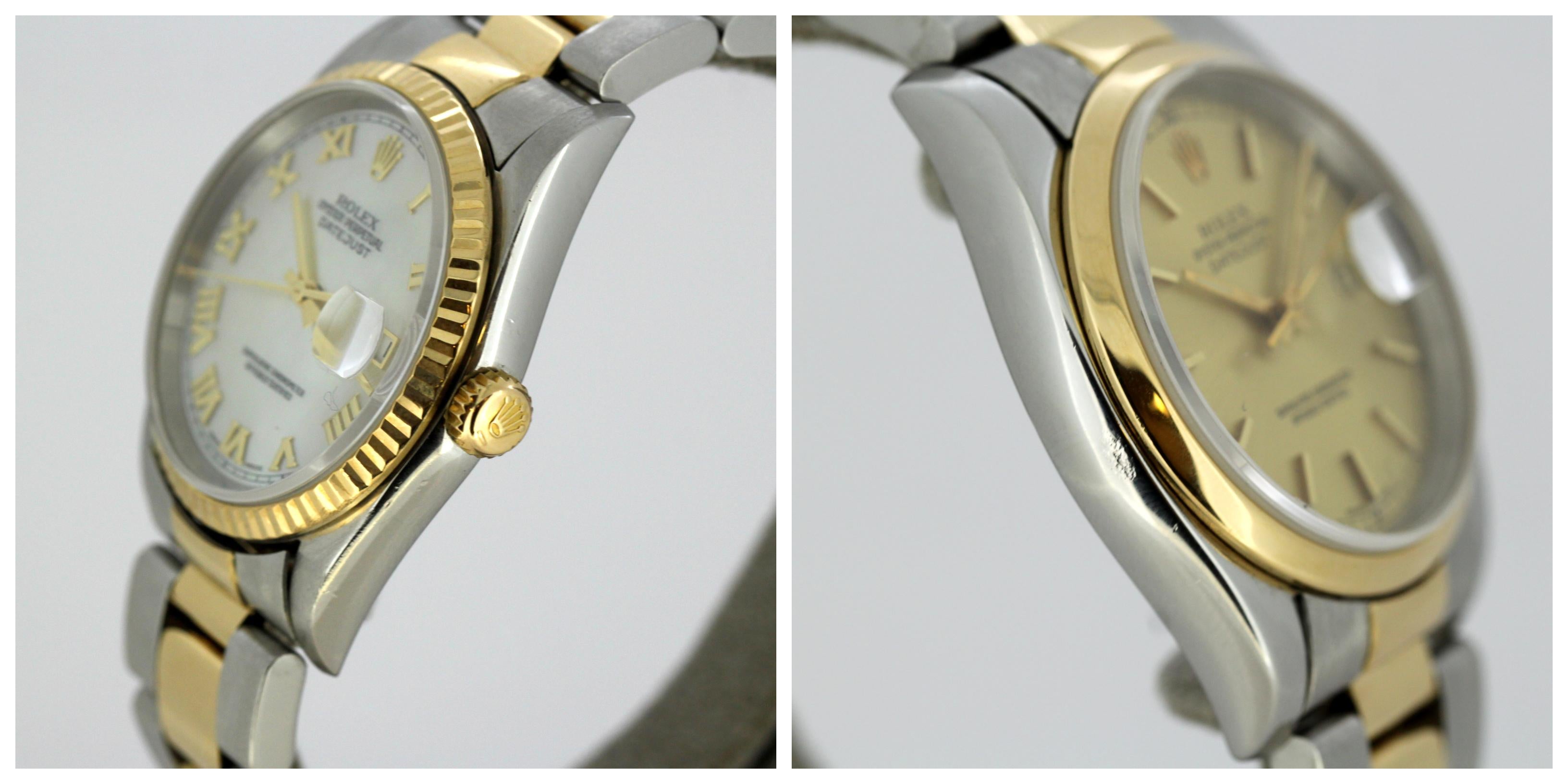 Rolex DateJust Ref 16233 Mother of Pearl Dial, Two-Tone Gold / Steel 2