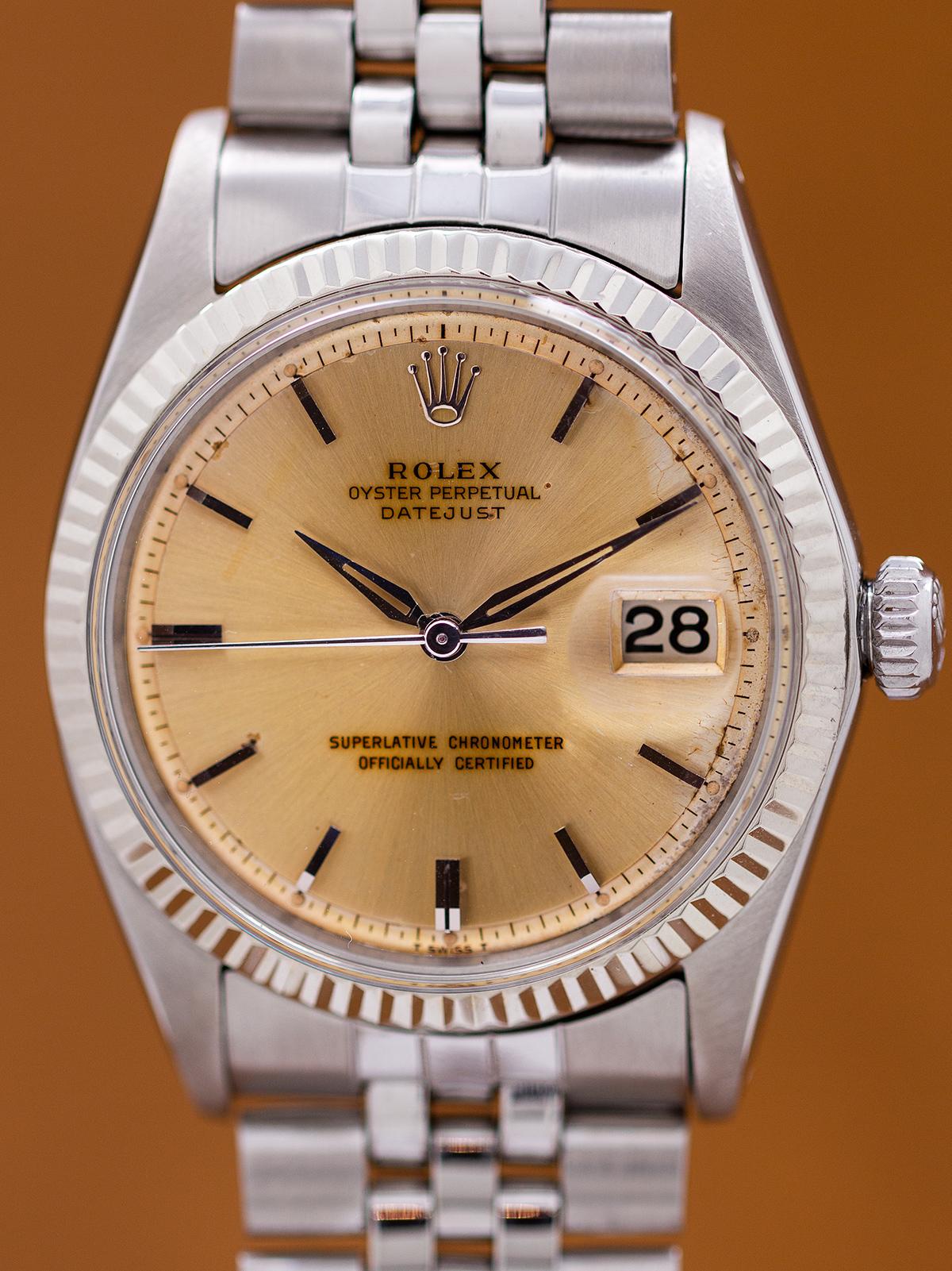 Rolex Datejust Ref 1601 Stainless Steel and 14 Karat Gold “Tropical”, circa 1965 1
