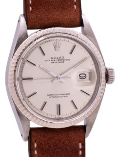 Rolex Datejust Ref# 1601 Stainless Steel and 18 Karat White Gold, circa 1971