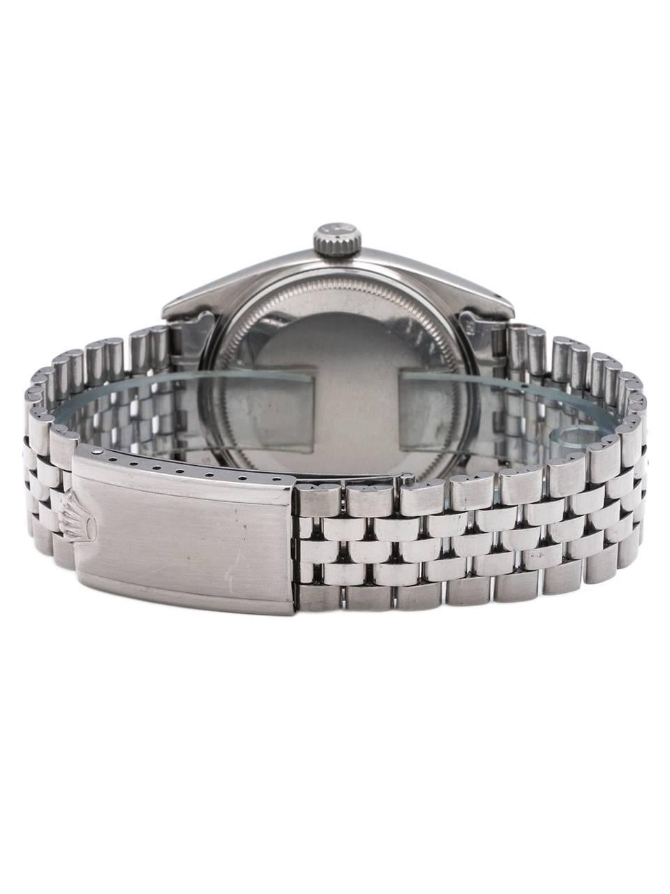 Men's Rolex Stainless Steel Datejust Self Winding Wristwatch ref 1601, circa 1963 For Sale