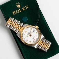 Rolex Datejust ref 16013, 36mm Case, Fluted 18ct Yellow Gold Bezel, Year 1980's