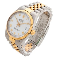 Rolex Datejust ref 16013, 36mm Case, Fluted 18ct Yellow Gold Bezel, Year 1980
s